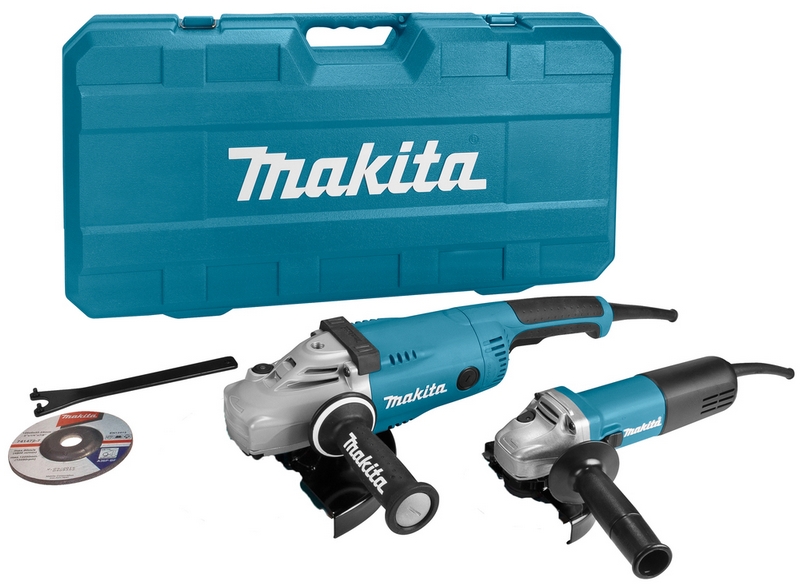 Makita DK0053G - Pack de Meuleuse d'angle (GA9020) et (9558HN) dans coffret  - 230 mm 2200 W et 125 mm 840 W